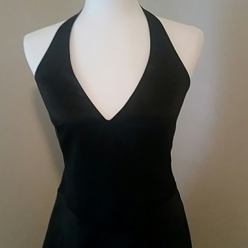 Laundry by shelli segal satiny black dress sz 4 - Picture 3 of 4